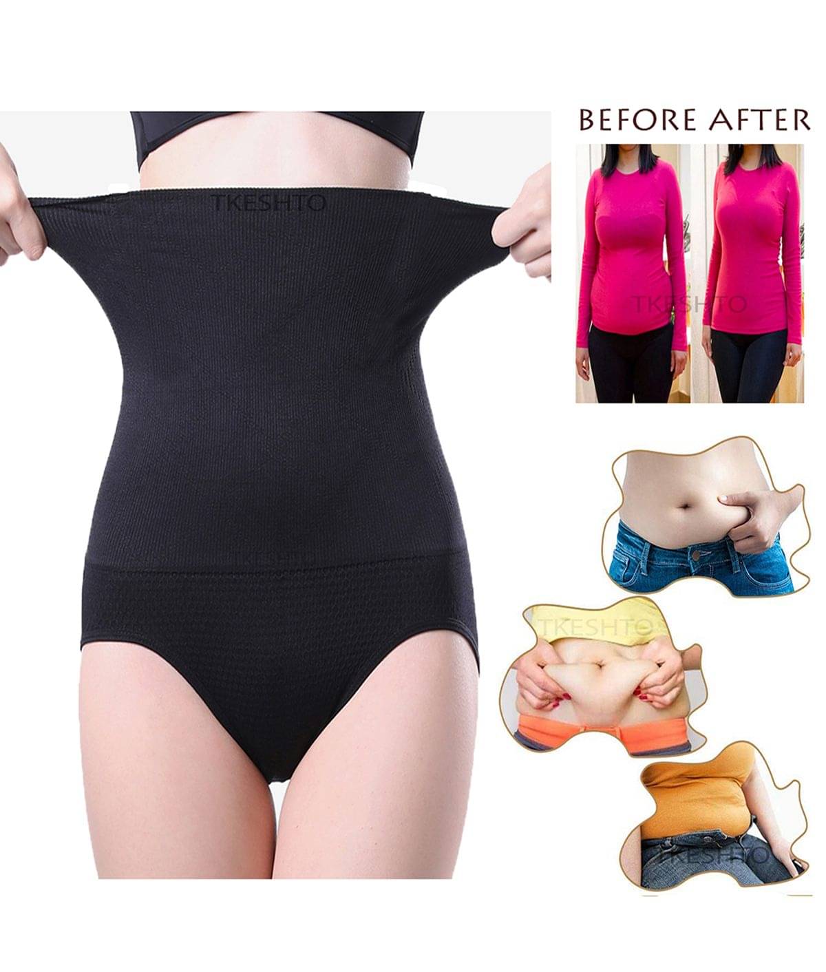 Tkeshto Black BodySuite Shapewear - Single Tkeshto Black BodySuite Shapewear - Single