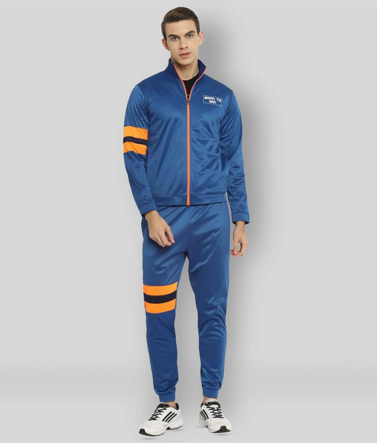 YUUKI - Blue Polyester Regular Fit Solid Men's Sports Tracksuit ( Pack of 1 ) YUUKI - Blue Polyester Regular Fit Solid Men's Sports Tracksuit ( Pack of 1 )