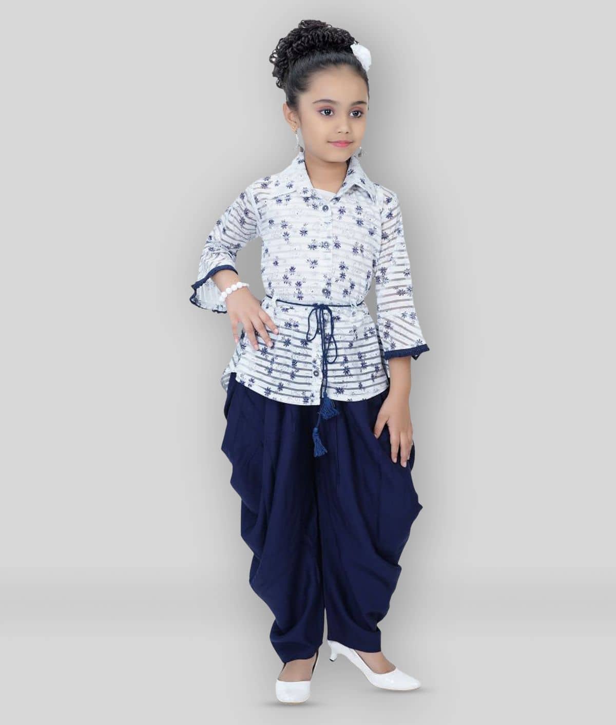 Arshia Fashions Girls Rayon Patiala Kurta Sets ( Pack of 1 , Black )