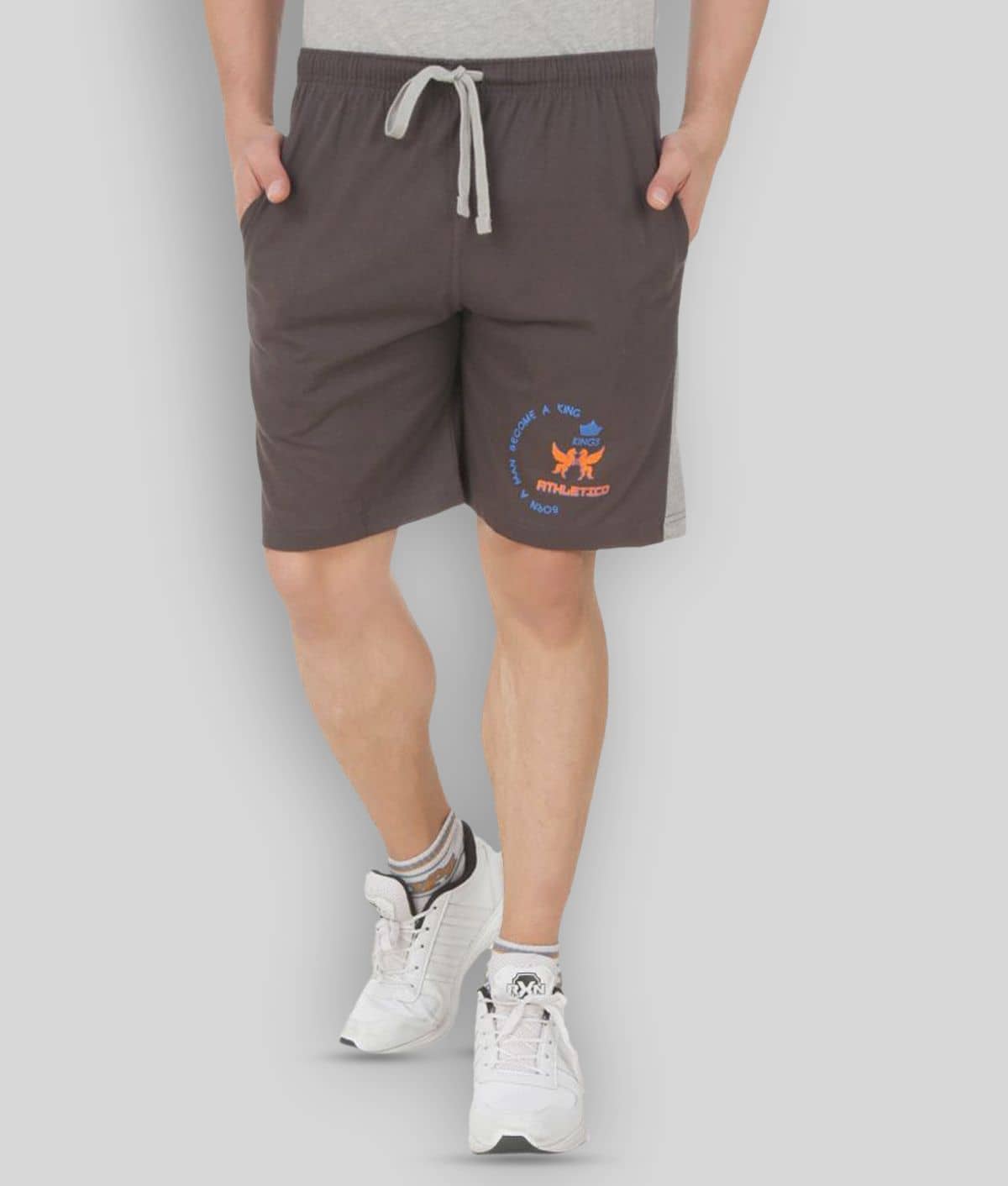 Athletico - Brown Cotton Blend Men's Shorts ( Pack of 1 ) - Shorts | Buy online on ZillyBuy