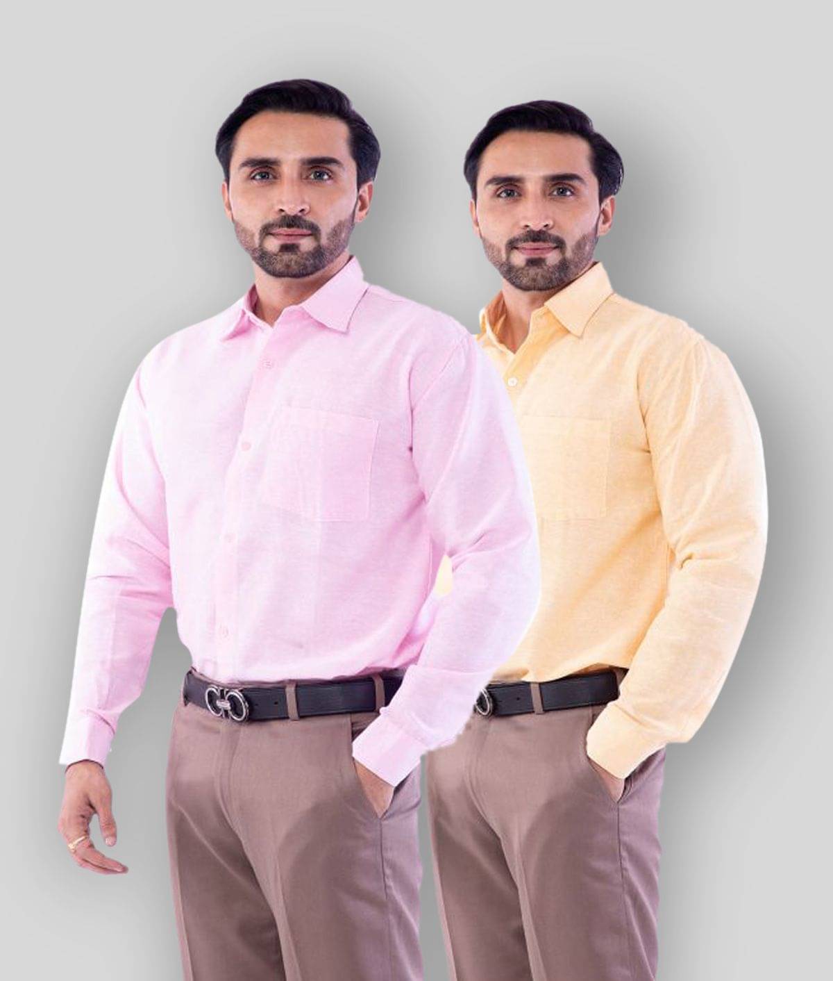 DESHBANDHU DBK - Multicolor Cotton Regular Fit Men's Casual Shirt ( Pack of 2 ) DESHBANDHU DBK - Multicolor Cotton Regular Fit Men's Casual Shirt ( Pack of 2 )