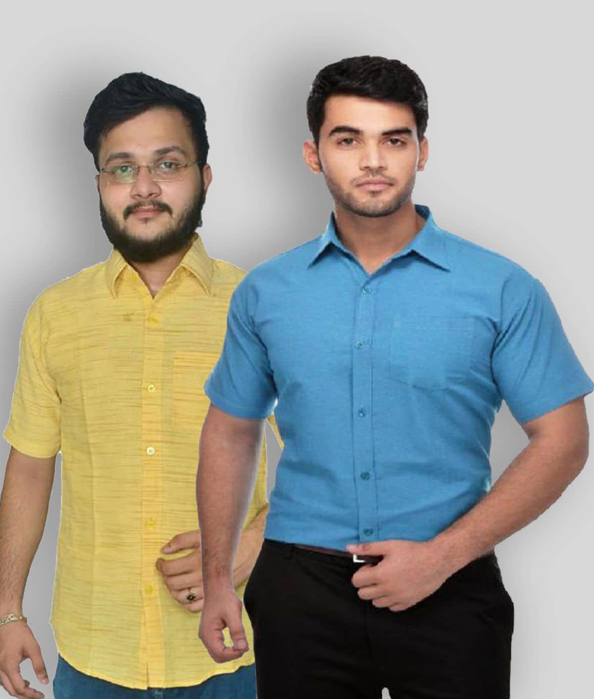 DESHBANDHU DBK - Multicolor Cotton Regular Fit Men's Formal Shirt (Pack of 2)