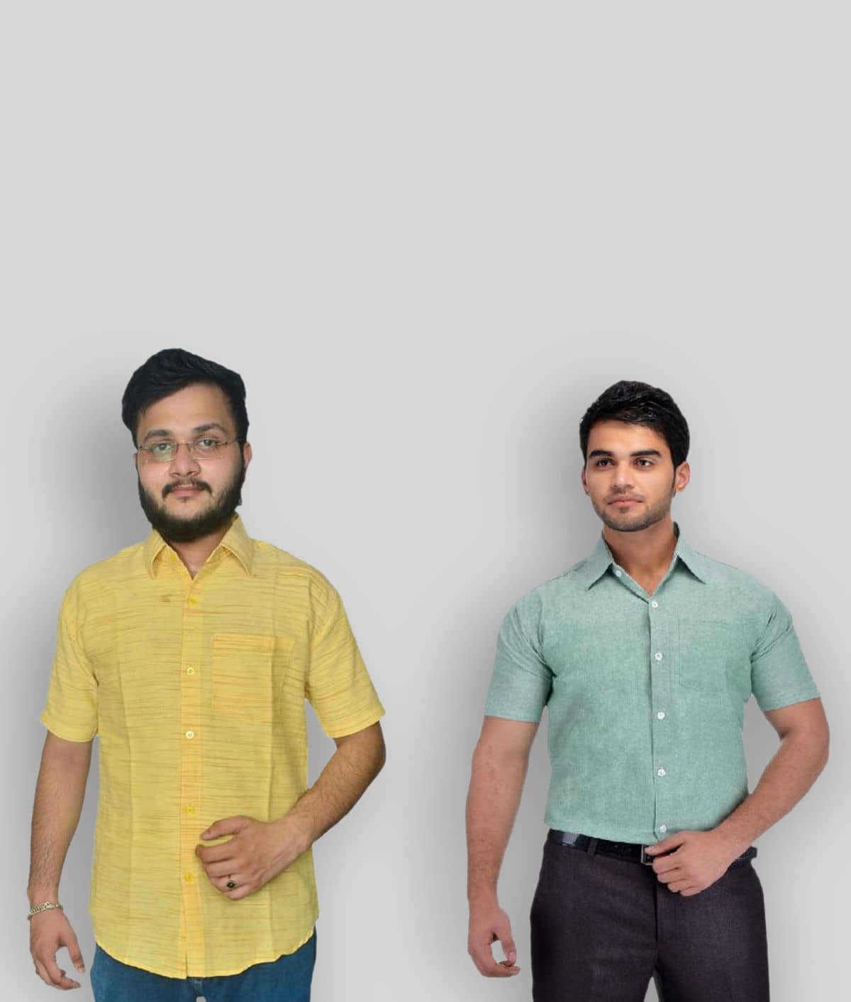 DESHBANDHU DBK - Multicolor Cotton Regular Fit Men's Formal Shirt (Pack of 2)