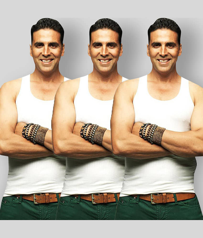 Dollar Club Pack of 3 Cotton Sleeveless vest For Men ( White ) - Nightwear & Loungewear | Buy online on ZillyBuy