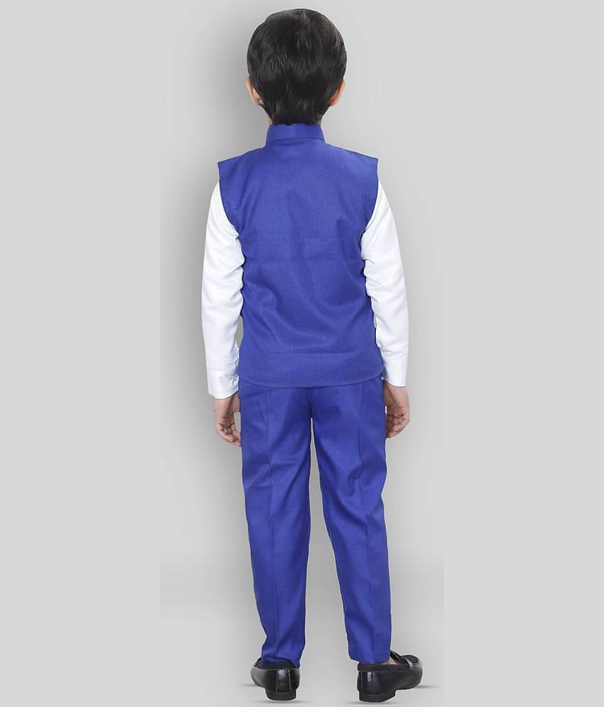 Fourfolds Pack of 1 Boys Cotton Blend Shirt & Pants Set ( Red )