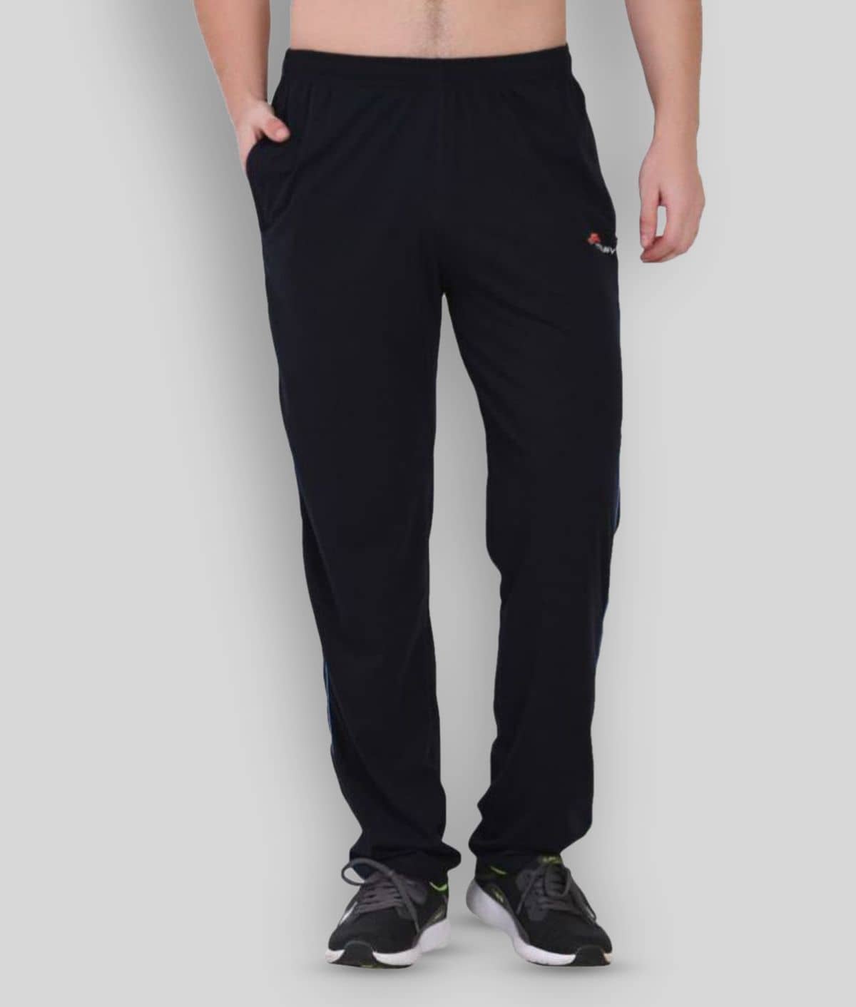 Muffy - Navy Blue Cotton Blend Men's Trackpants ( Pack of 1 ) - Track Pants | Buy online on ZillyBuy