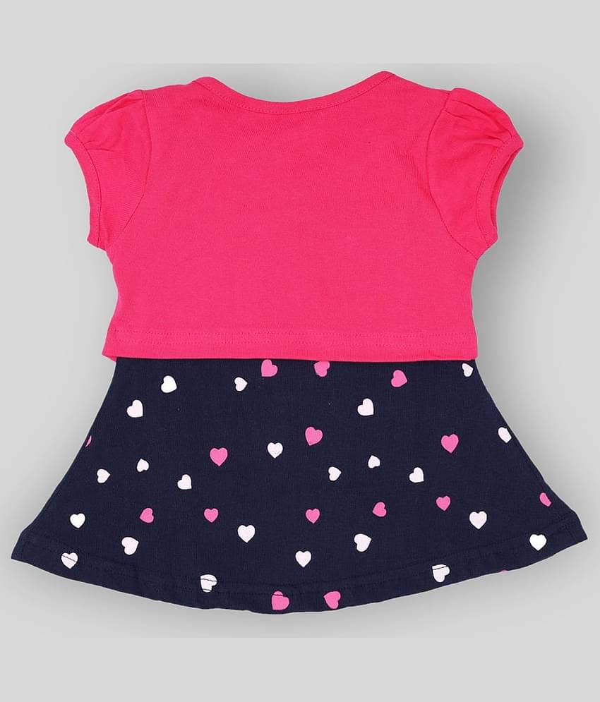NammaBaby Baby Girls Cotton Blend Dresses ( Pink )