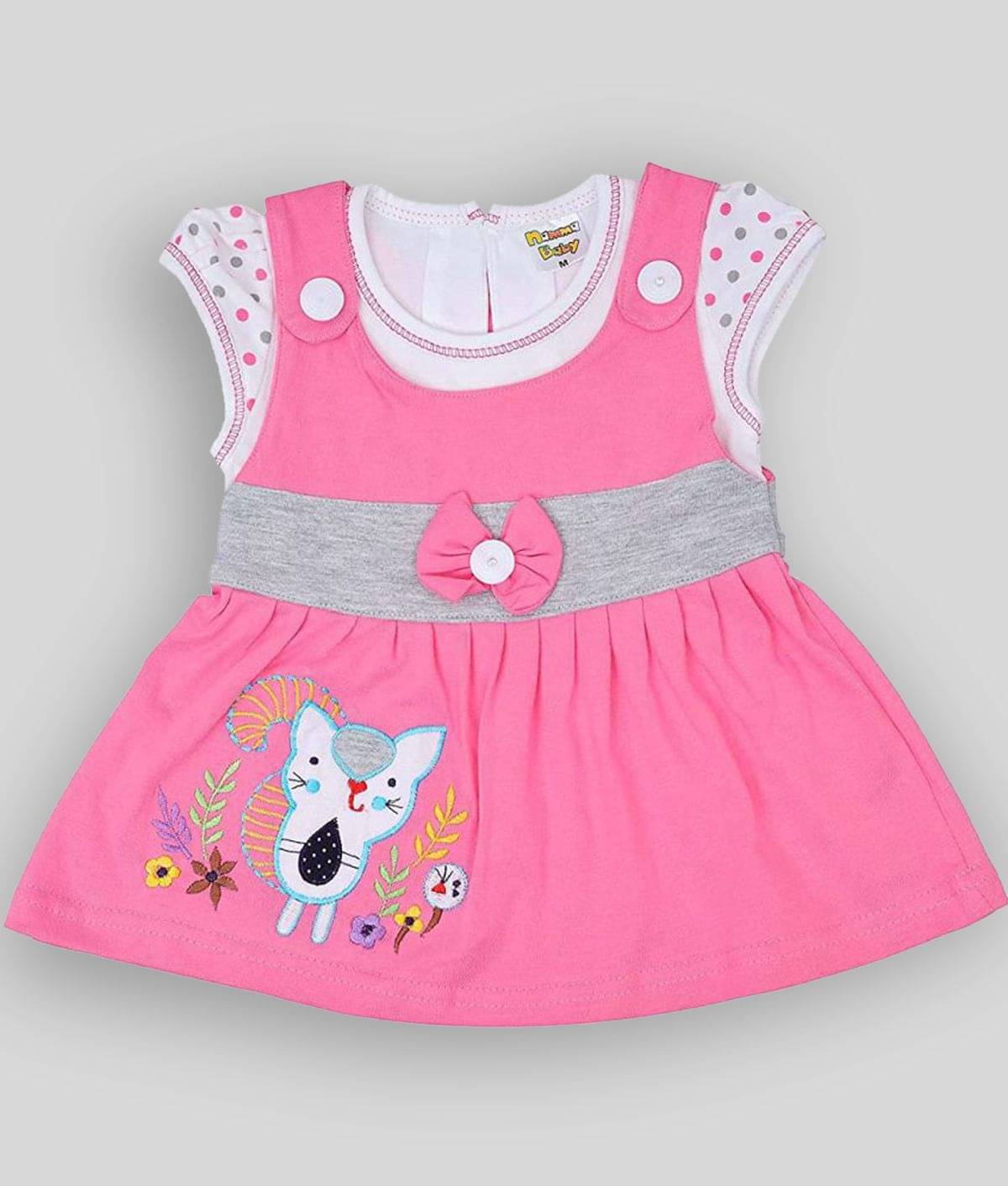     			NammaBaby Pack of 1 Baby Girls Cotton Blend Dresses ( Pink )