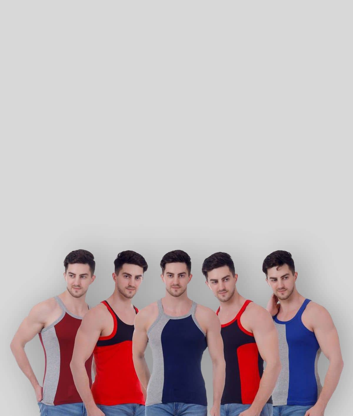 Nutex - Multicolor Cotton Men's Vest ( Pack of 5 ) - Nightwear & Loungewear | Buy online on ZillyBuy