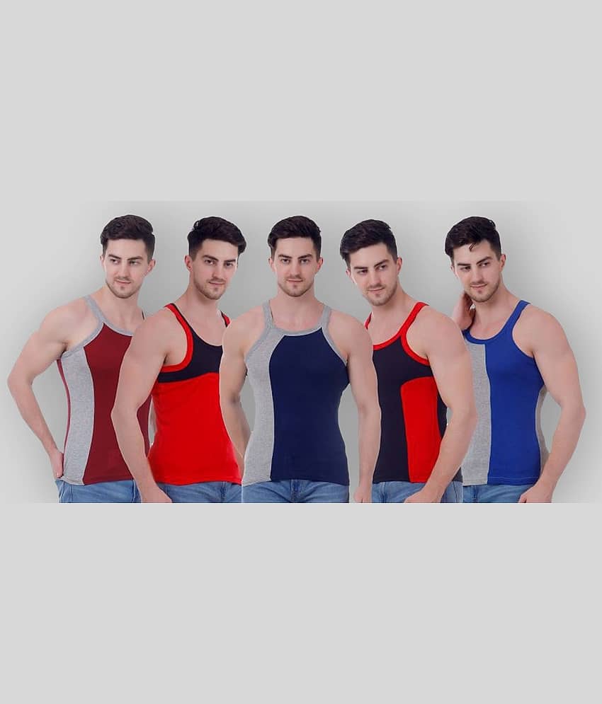 Nutex - Multicolor Cotton Men's Vest ( Pack of 5 ) - Nightwear & Loungewear | Buy online on ZillyBuy