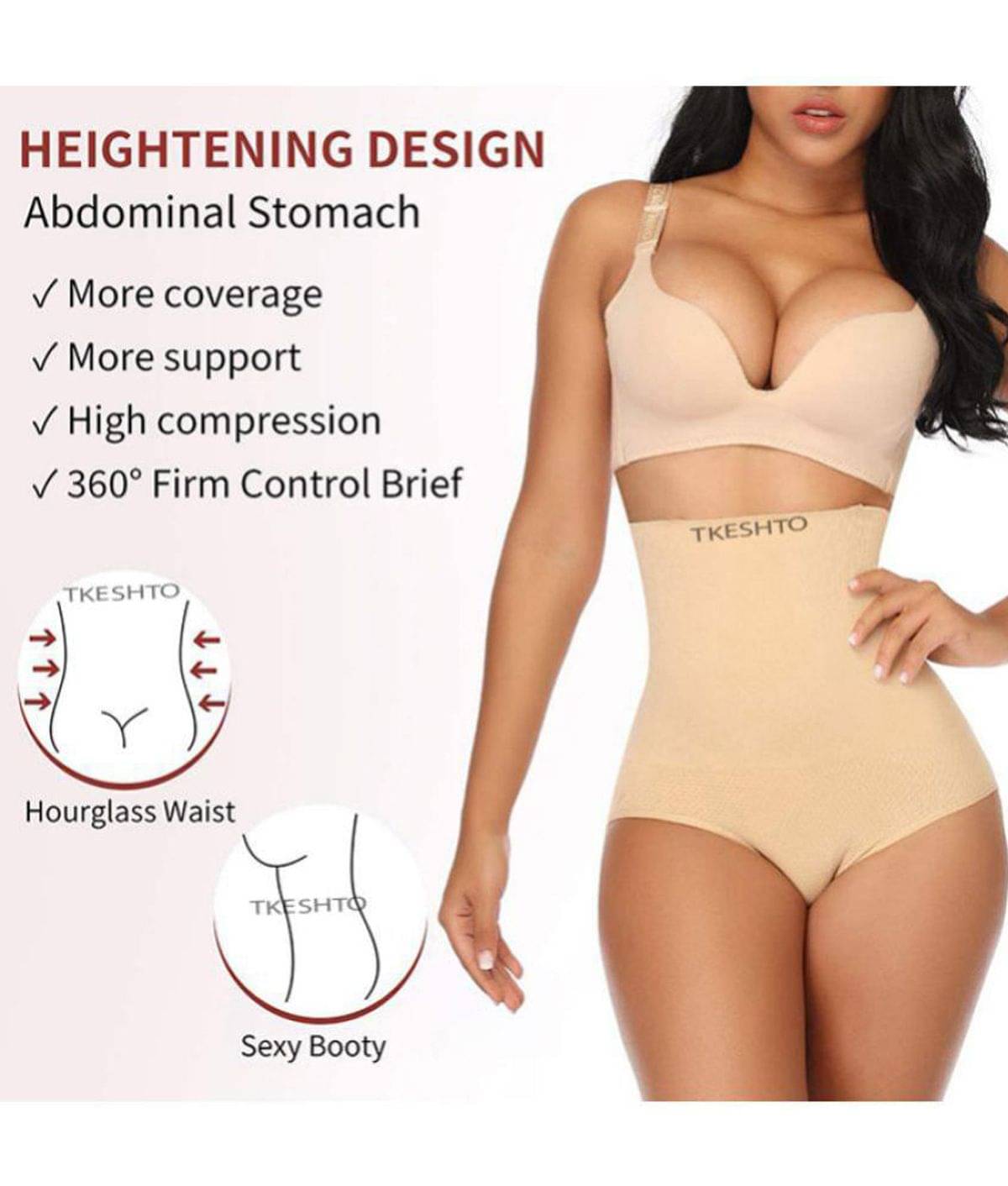 Tkeshto - Cotton Beige Women's Tummy Tucker Pack of 1     			Tkeshto - Cotton Beige Women's Tummy Tucker Pack of 1