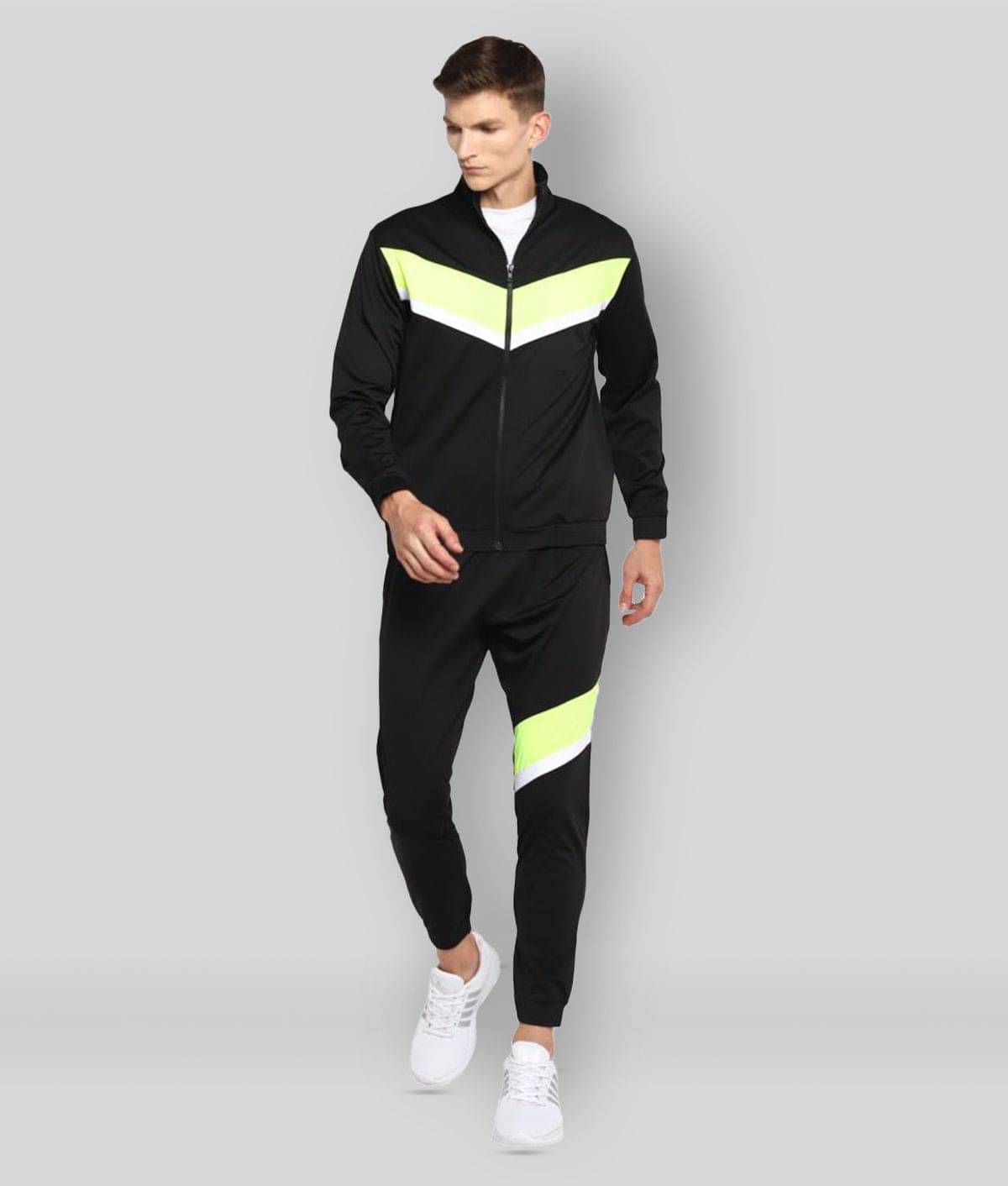 YUUKI - Black Polyester Regular Fit Colorblock Men's Sports Tracksuit ( Pack of 1 ) YUUKI - Black Polyester Regular Fit Colorblock Men's Sports Tracksuit ( Pack of 1 )