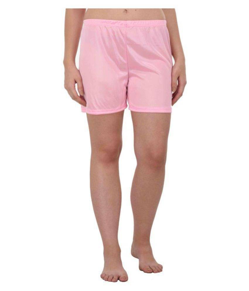     			You Forever - Pink Satin Women's Nightwear Night Shorts