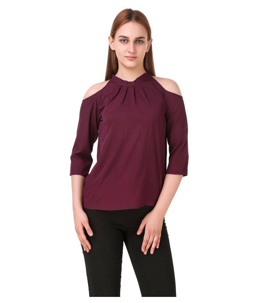     			Zadmus Women's Polyester Regular Top ( Wine )