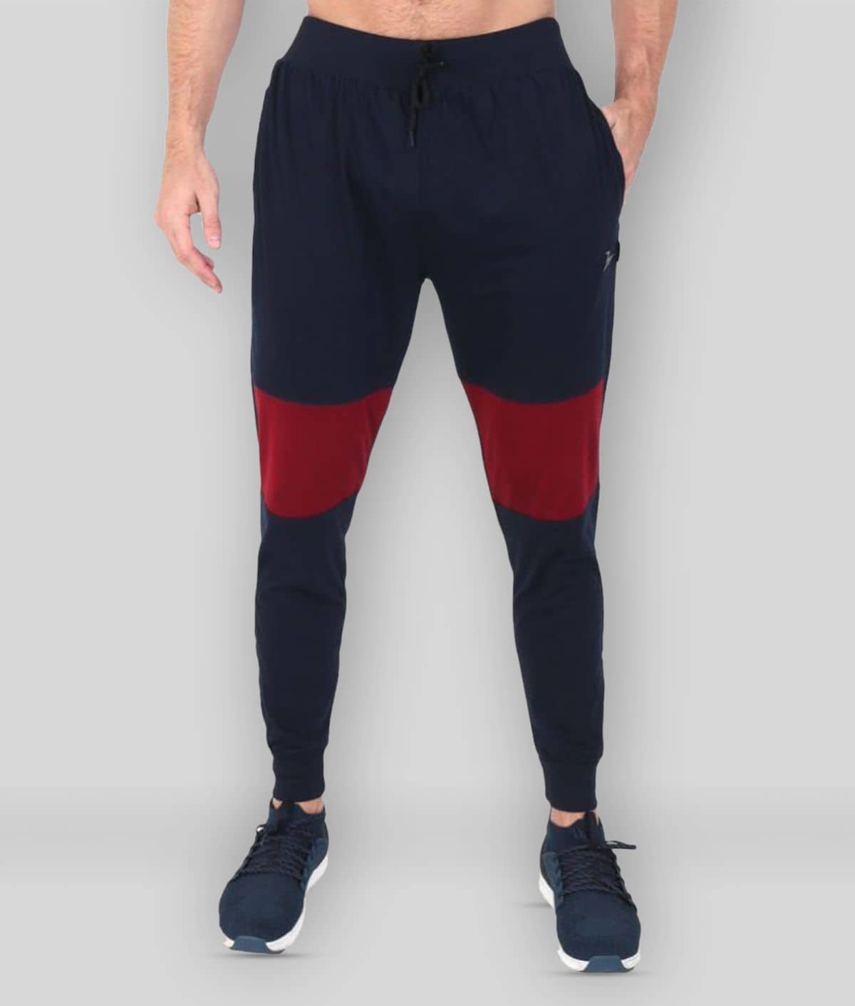 Zeffit - Navy Blue Cotton Blend Men's Trackpants ( Pack of 1 ) - Track Pants | Buy online on ZillyBuy