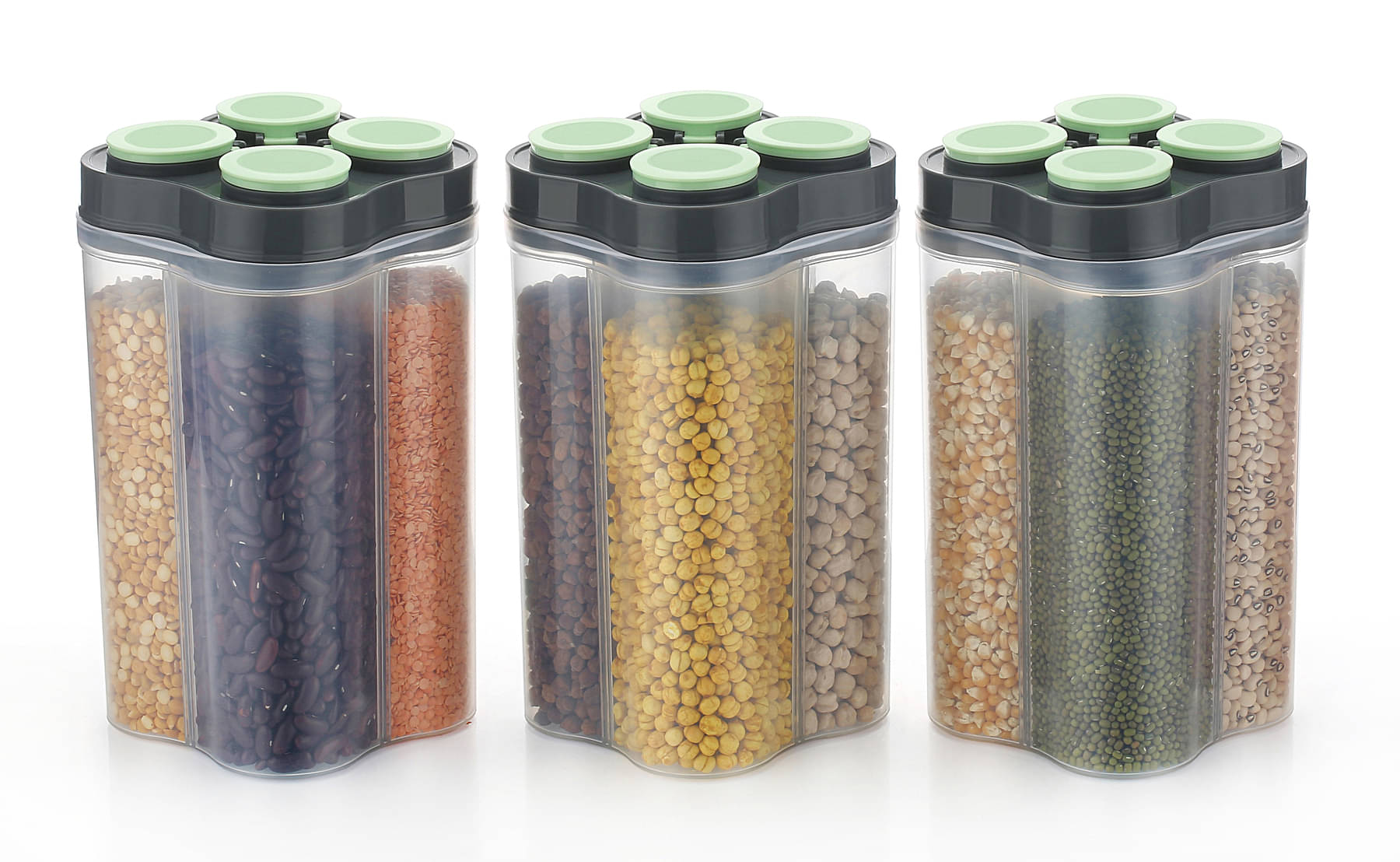 Analog kitchenware - Green Polyproplene Dal Container ( Pack of 3 ) Analog kitchenware - Green Polyproplene Dal Container ( Pack of 3 )