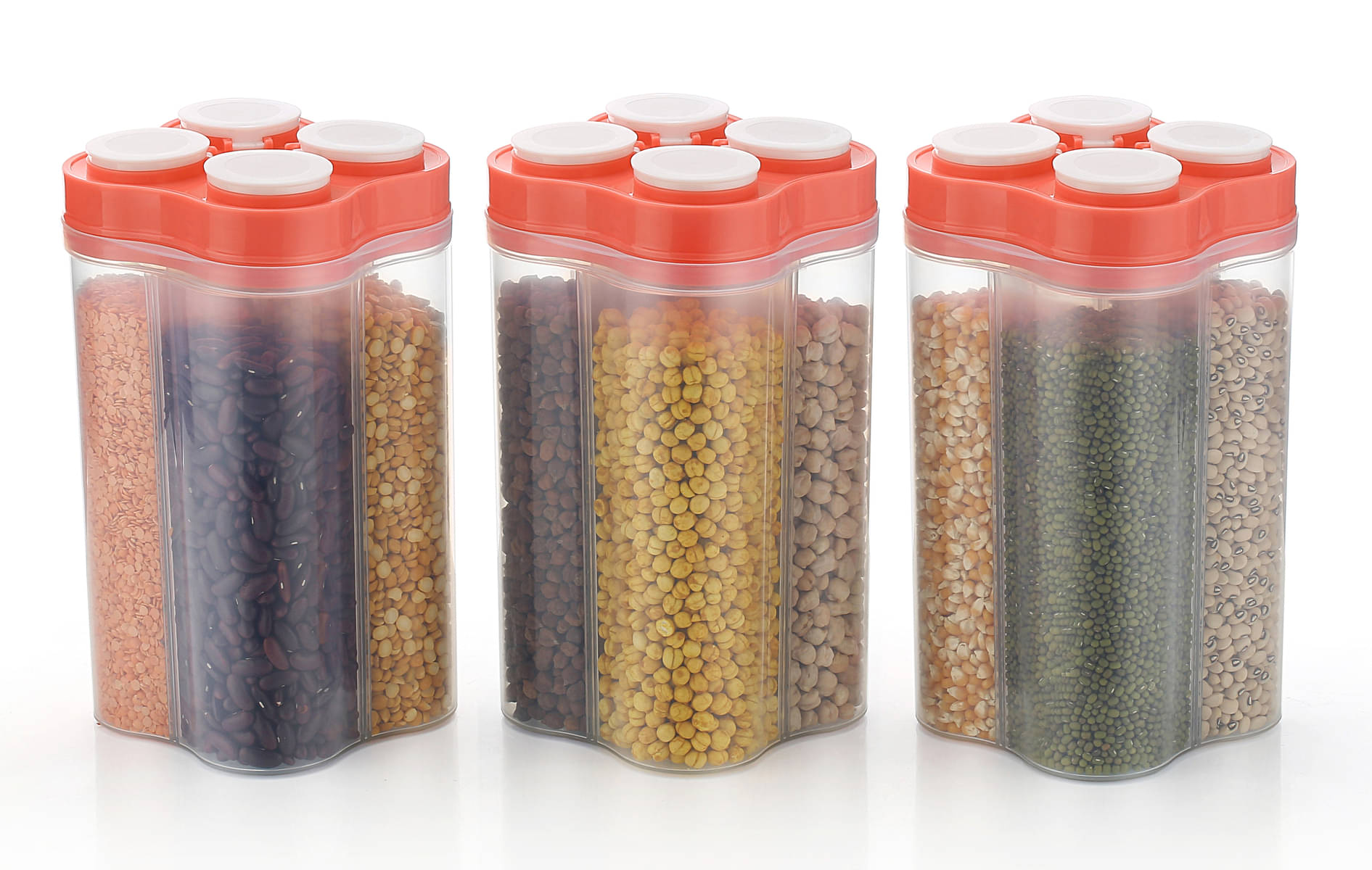 Analog kitchenware - Pink Polyproplene Dal Container ( Pack of 3 ) Analog kitchenware - Pink Polyproplene Dal Container ( Pack of 3 )