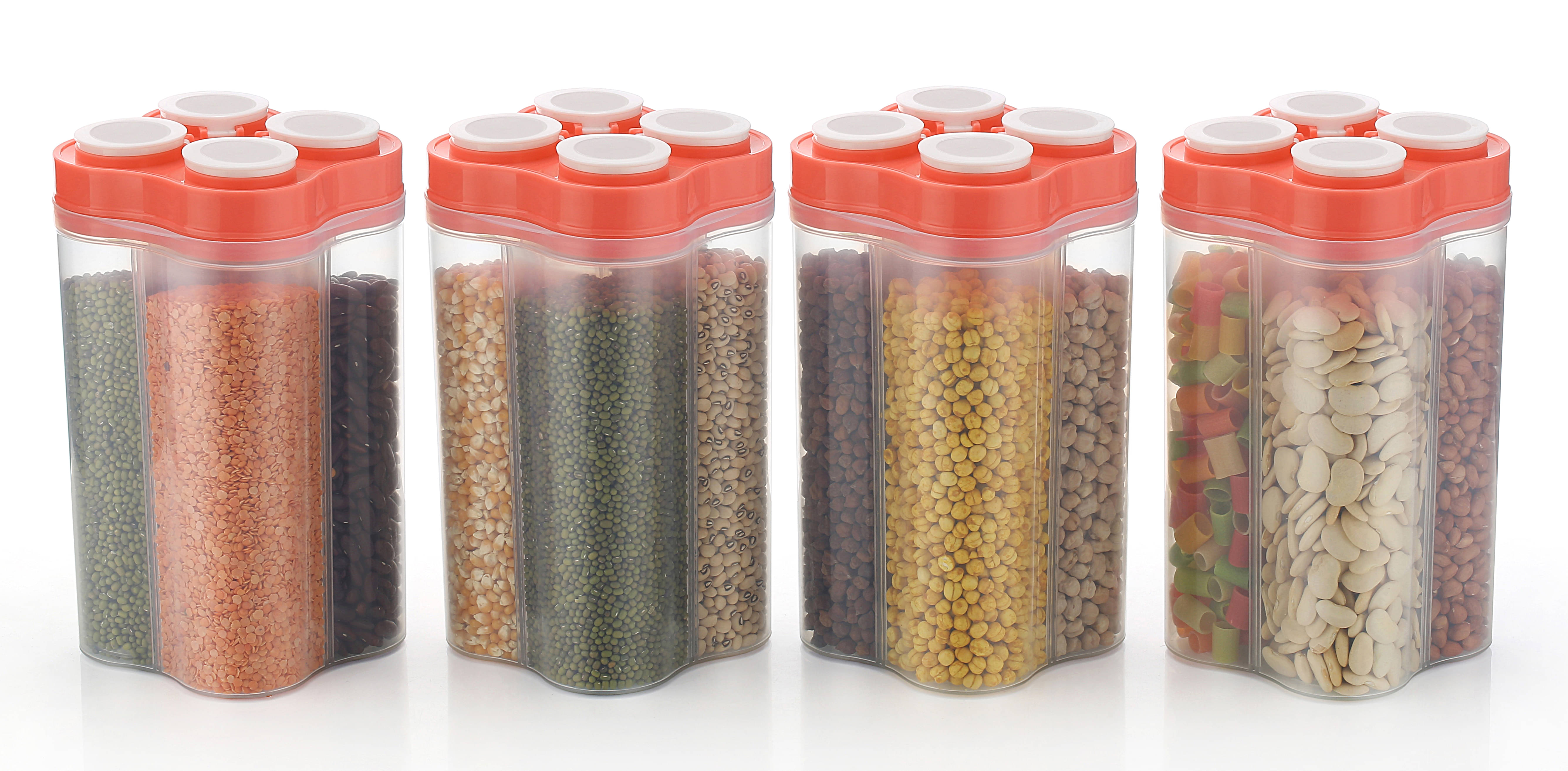     			Analog kitchenware - Pink Polyproplene Dal Container ( Pack of 4 )