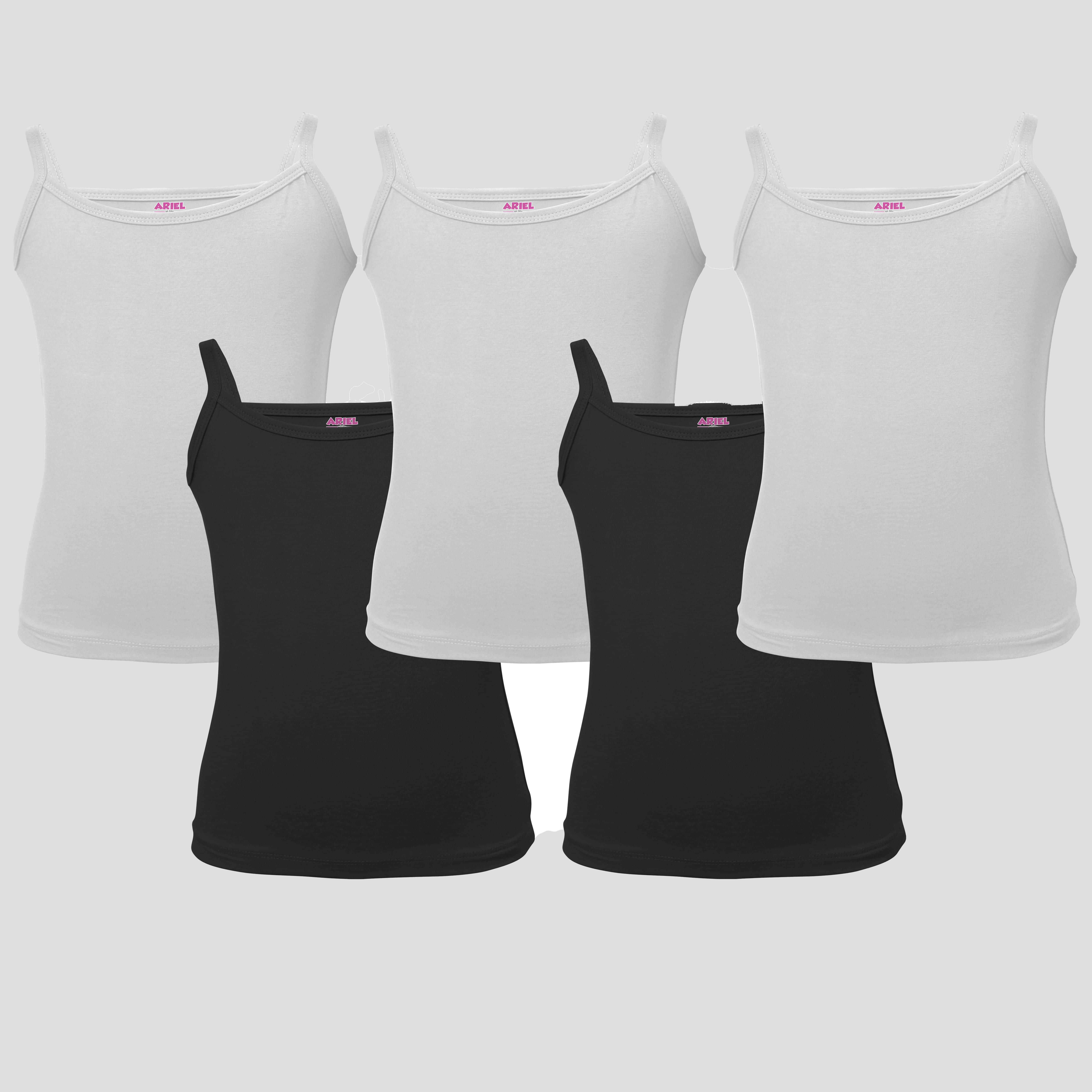     			Ariel Pack of 5 Girls Cotton ( Multi )