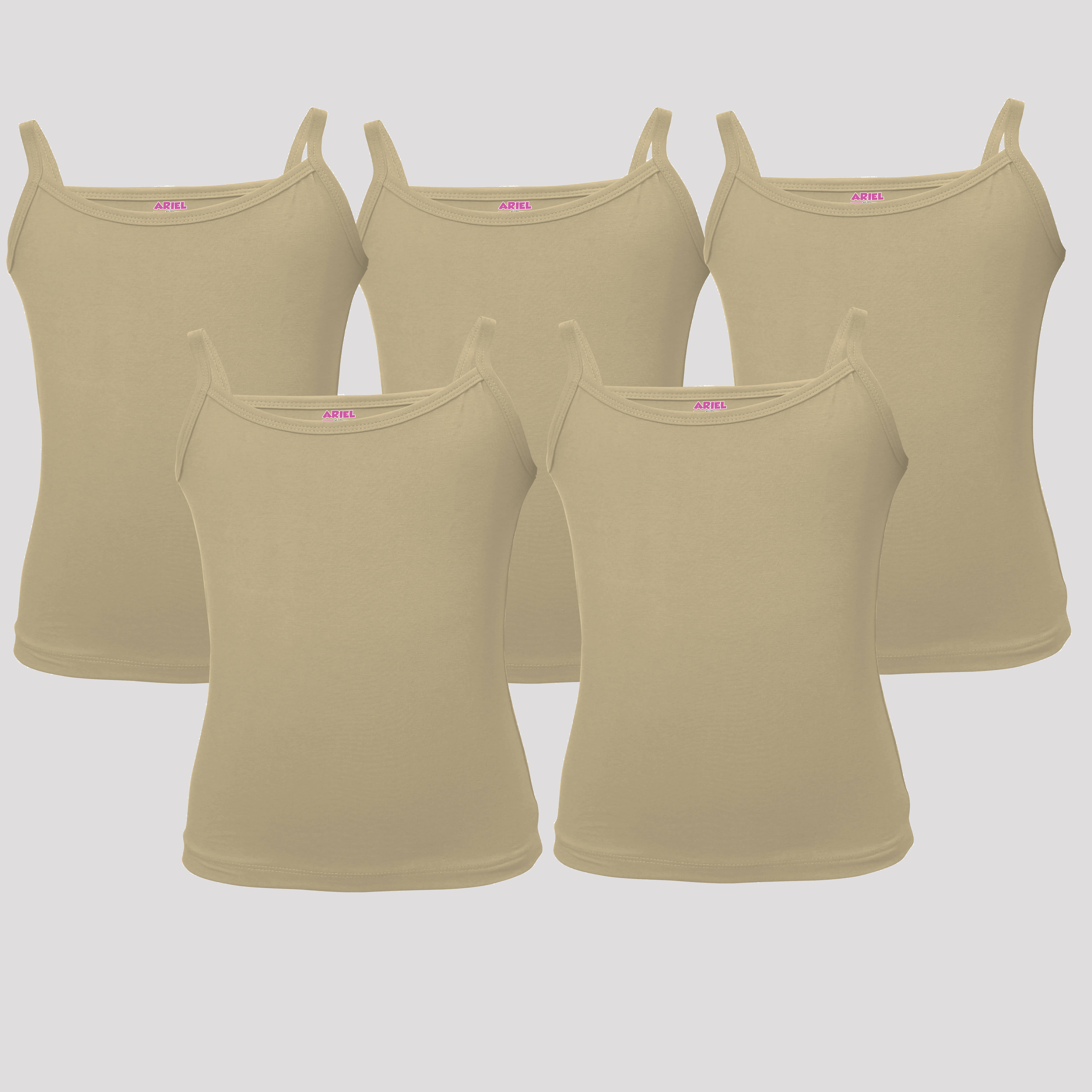 Ariel Pack of 5 Girls Cotton ( Multi )