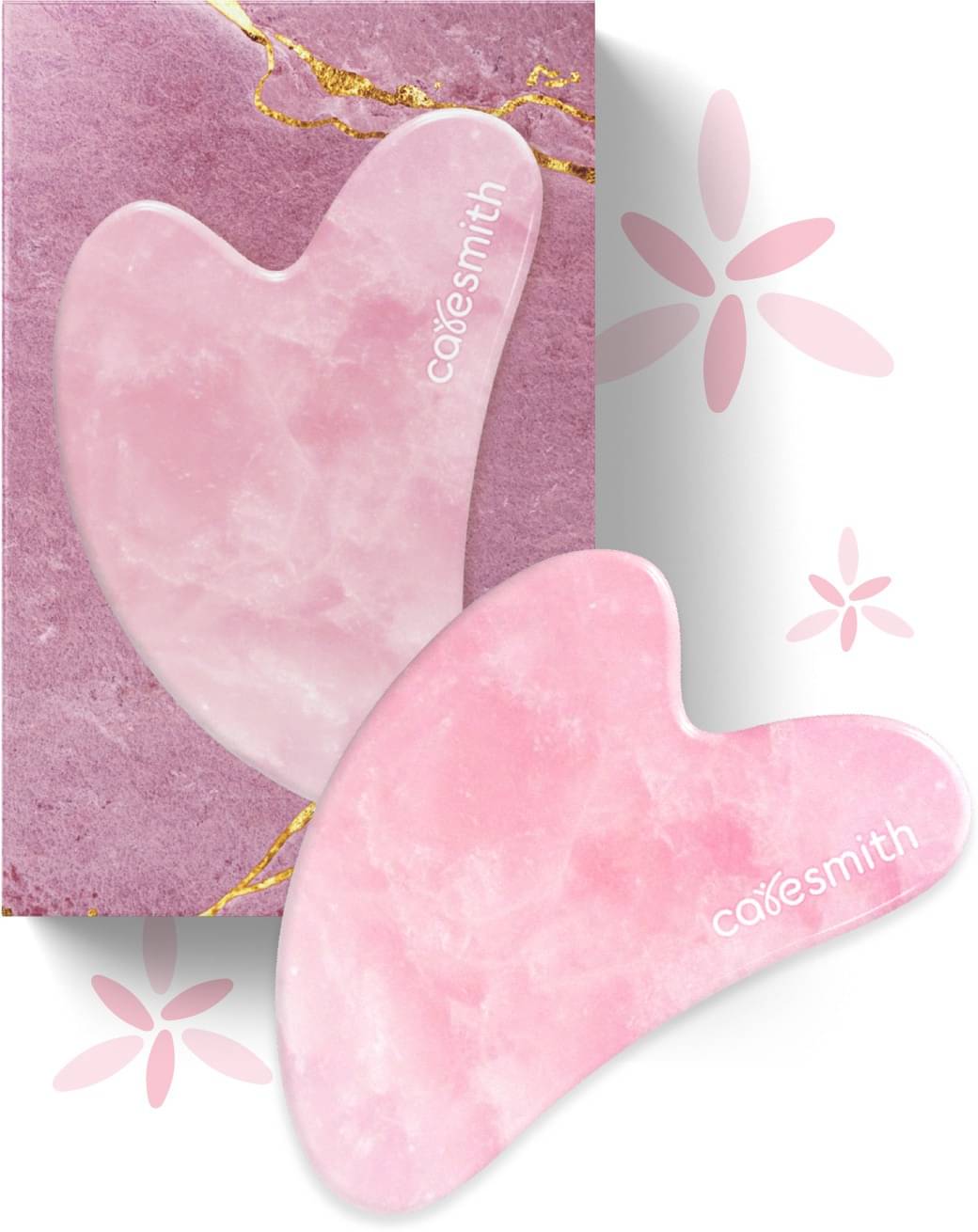     			Caresmith Bloom Rose Quartz Gua Sha Face Massage Tool Massager (Pink)