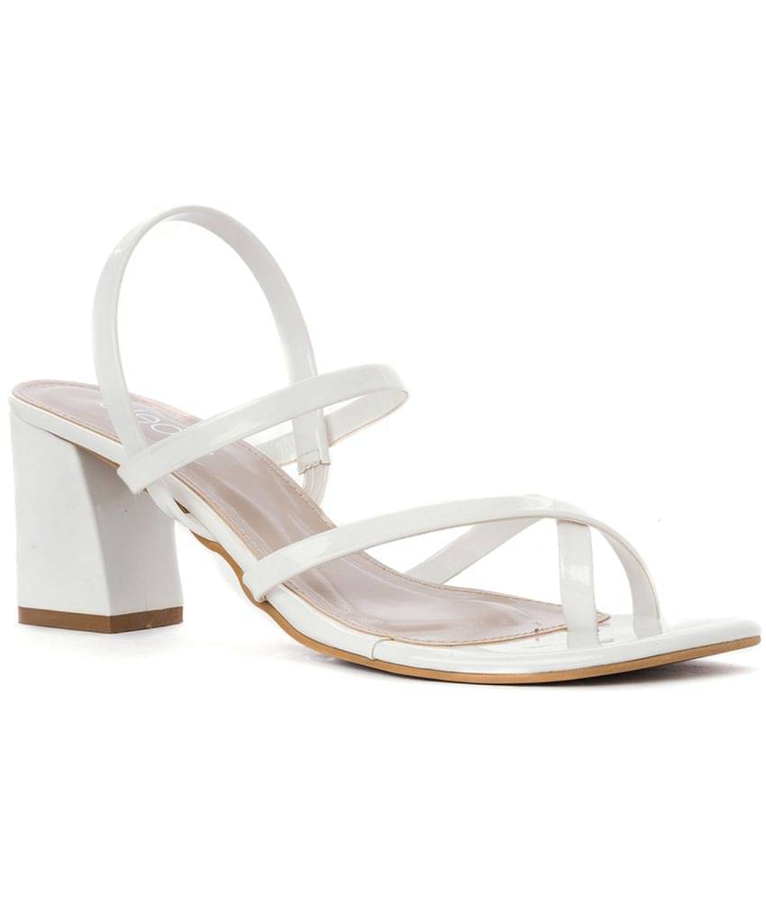 Cleo - White Women's Sandal Heels     			Cleo - White Women's Sandal Heels