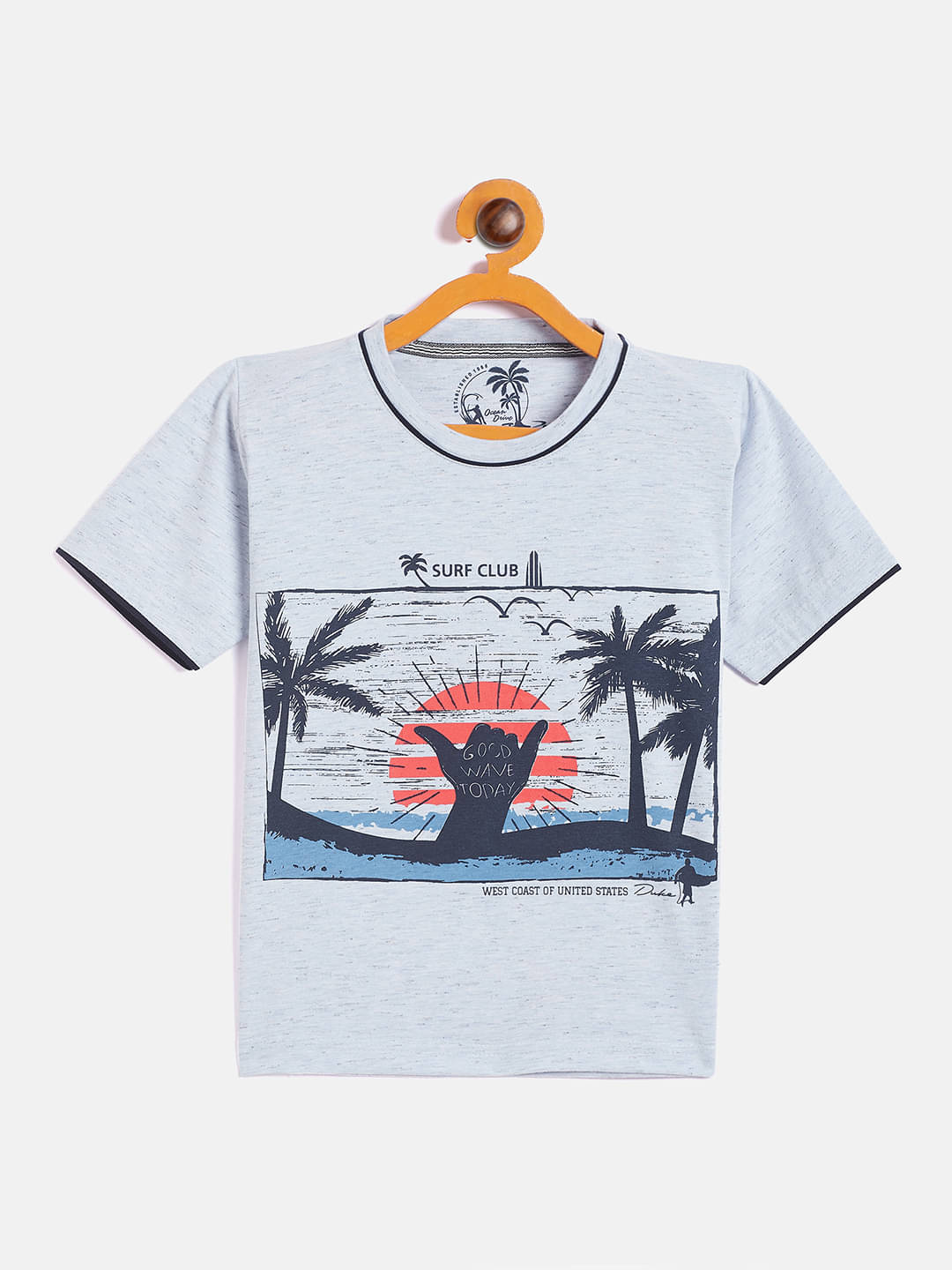     			Duke Pack of 1 Boys Cotton Blend T-Shirt ( Blue )