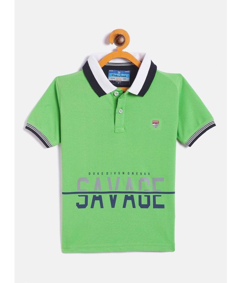     			Duke Pack of 1 Boys Cotton Blend T-Shirt ( Green )