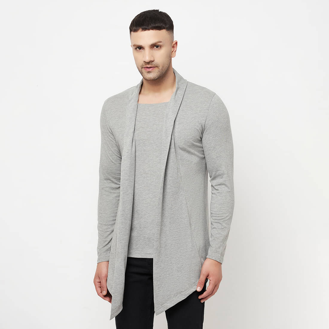     			Glito - Grey Cotton Blend Men's Cardigan Sweater ( Pack of 1 )
