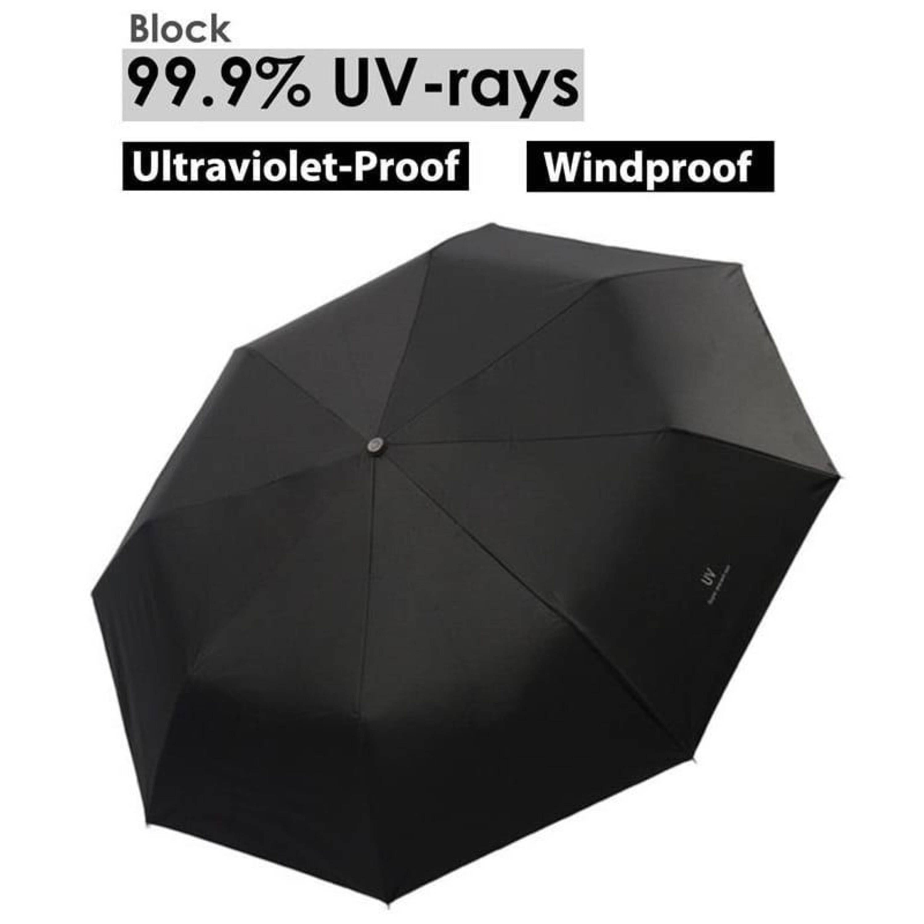     			KEKEMI Black 3 Fold Umbrella
