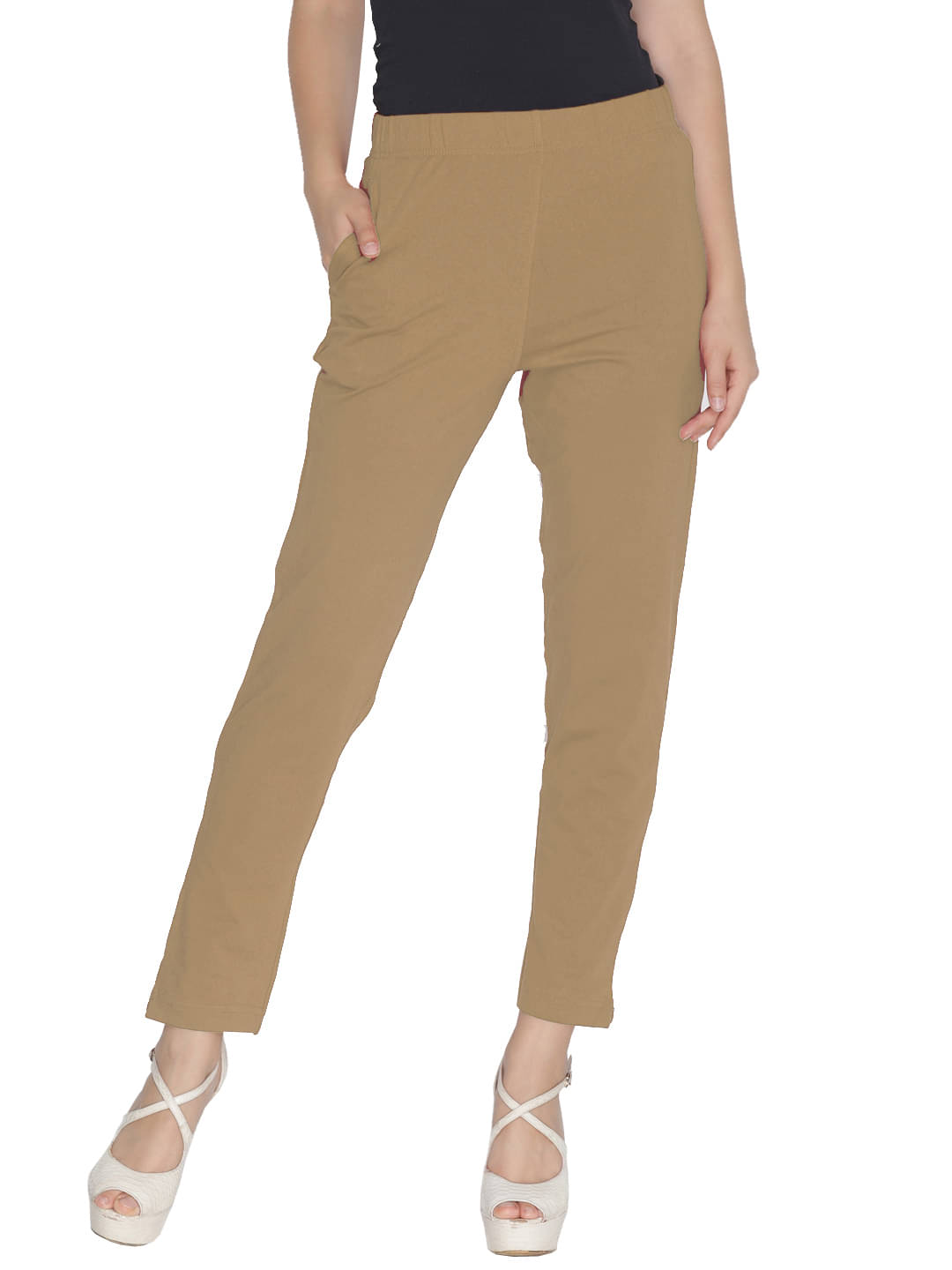     			Lux Lyra - Camel Cotton Women's Leggings ( Pack of 1 )
