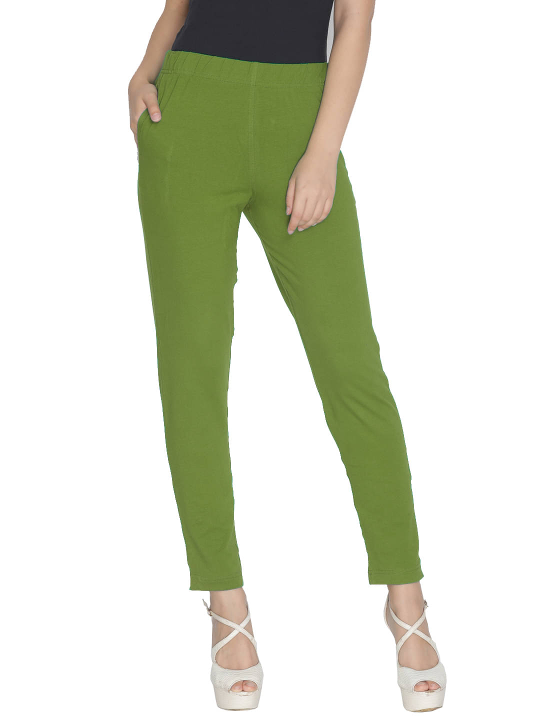     			Lux Lyra - Green Cotton Women's Leggings ( Pack of 1 )