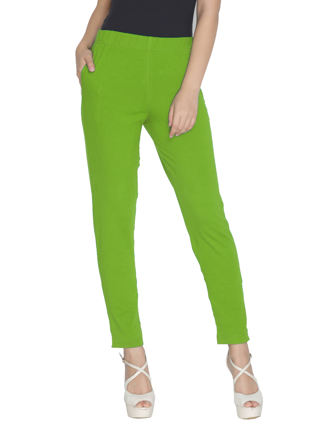     			Lux Lyra - Sea Green Cotton Women's Leggings ( Pack of 1 )