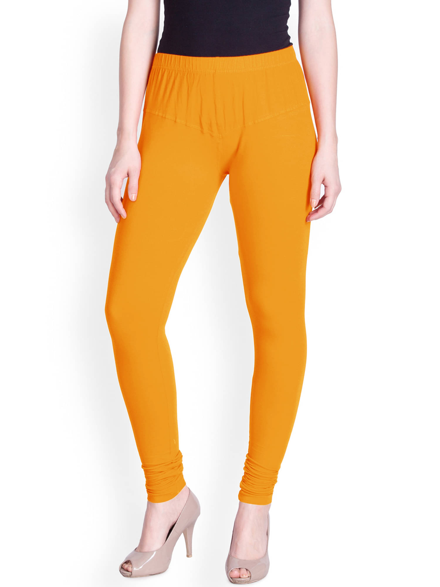     			Lux Lyra - Yellow Cotton Women's Leggings ( Pack of 1 )