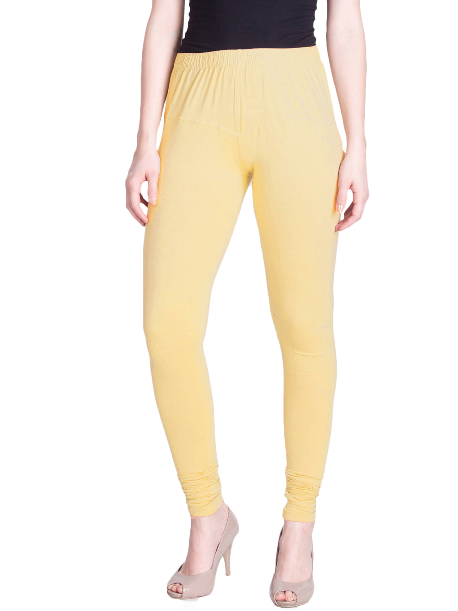     			Lux Lyra - Yellow Cotton Women's Leggings ( Pack of 1 )