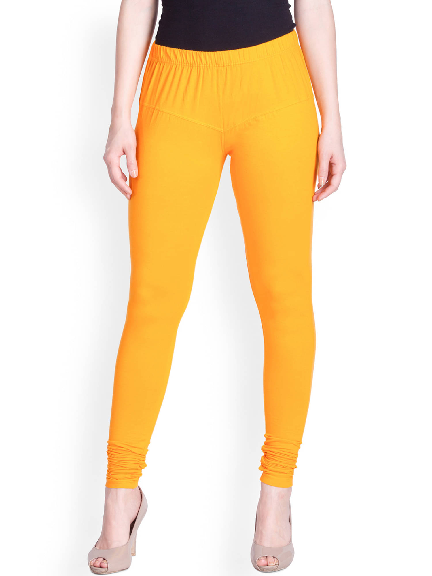     			Lux Lyra - Yellow Cotton Women's Leggings ( Pack of 1 )