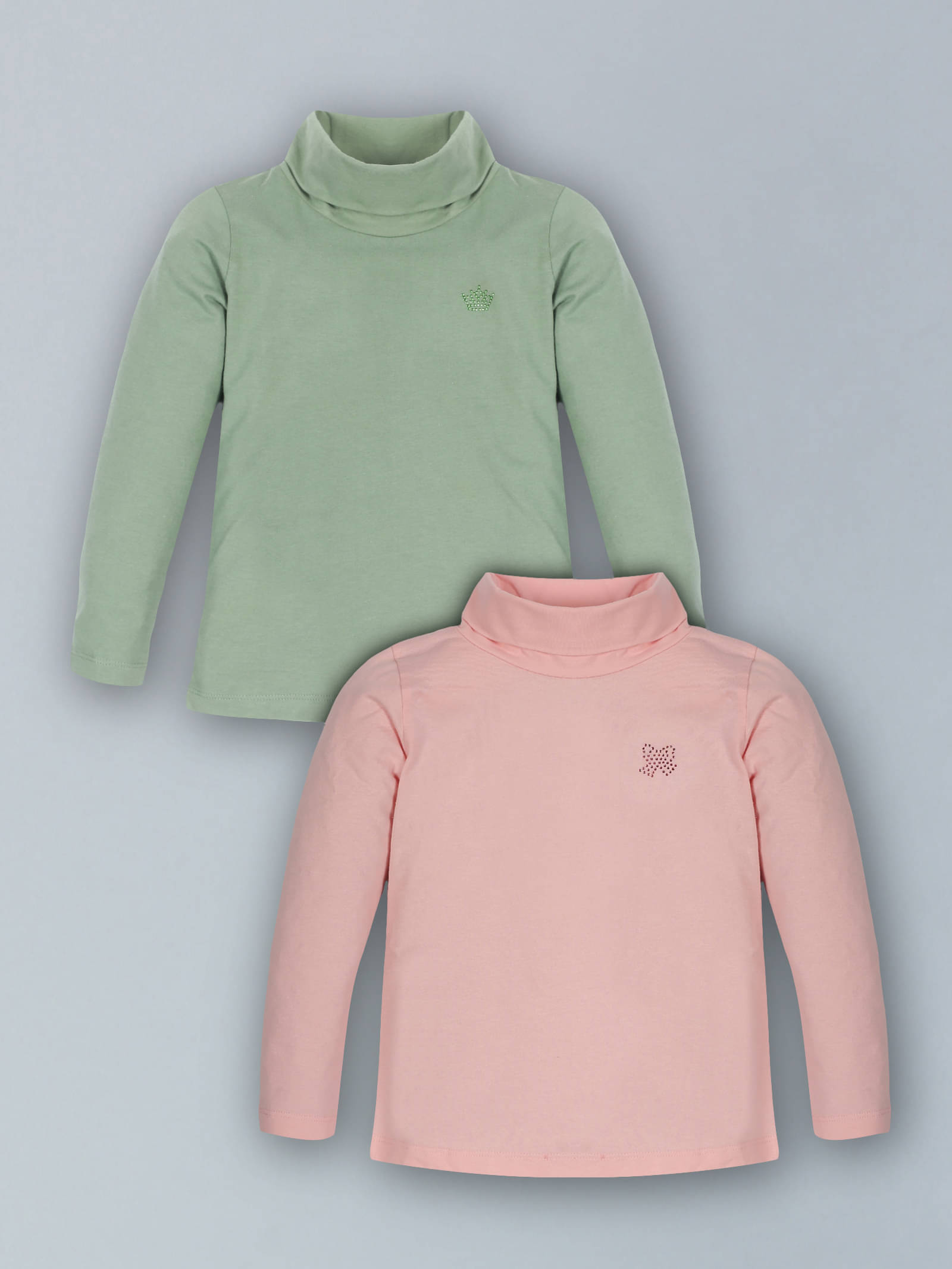     			PLUM TREE Pack of 2 Girls Cotton Blend Top ( Pink )