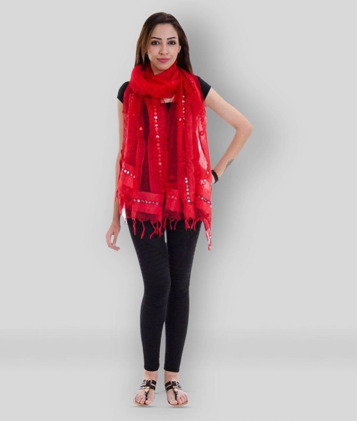 Raj Red Tissue Dupatta Raj Red Tissue Dupatta