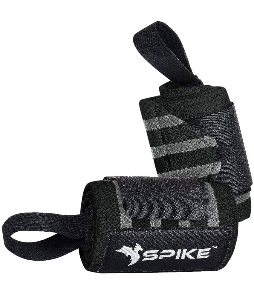 Spike - Black Nylon Wrist Wrap ( 1 Pair ) Spike - Black Nylon Wrist Wrap ( 1 Pair )