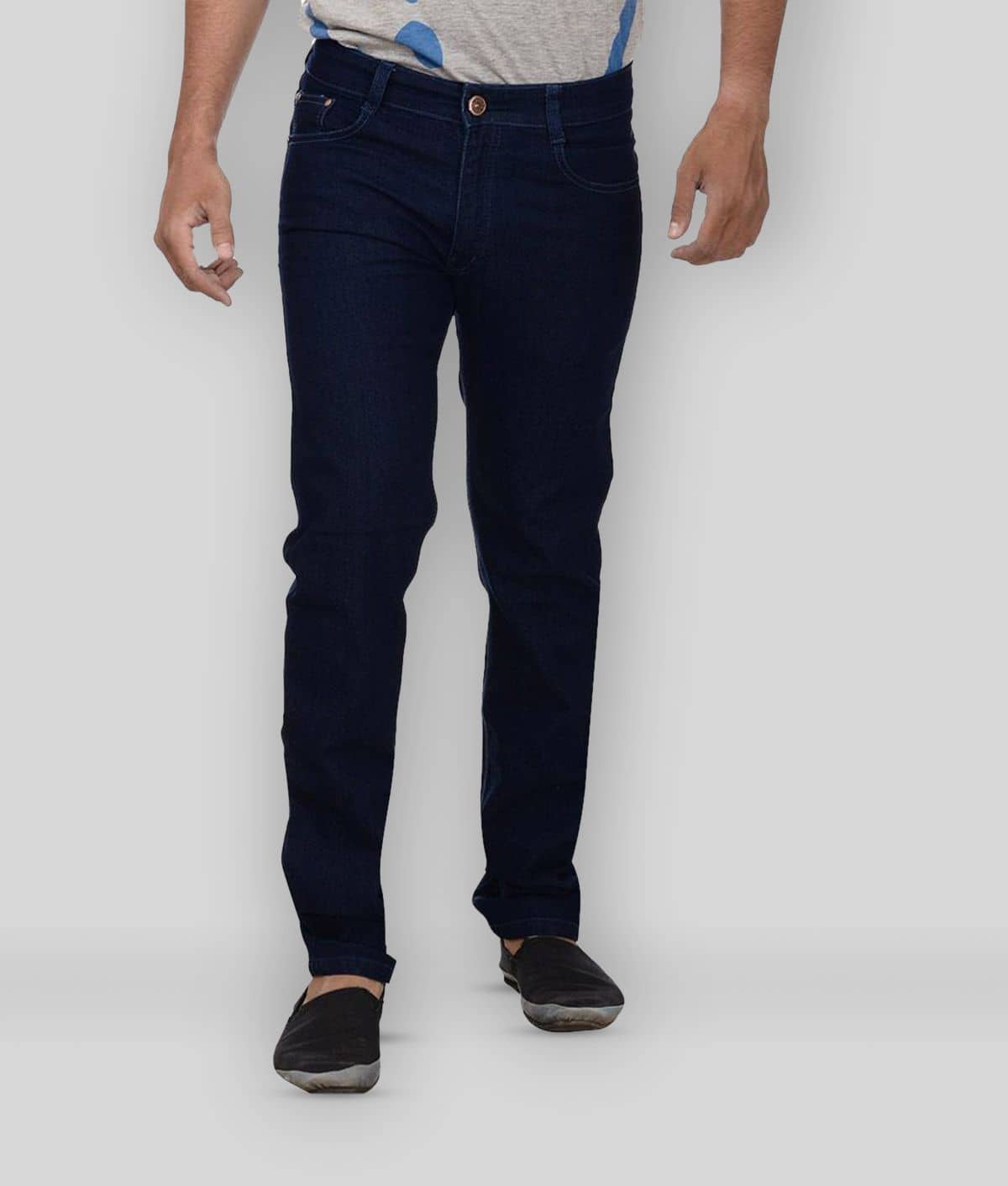 Studio Nexx - Navy Blue 100% Cotton Slim Fit Men's Jeans ( Pack of 1 ) - Jeans | Buy online on ZillyBuy