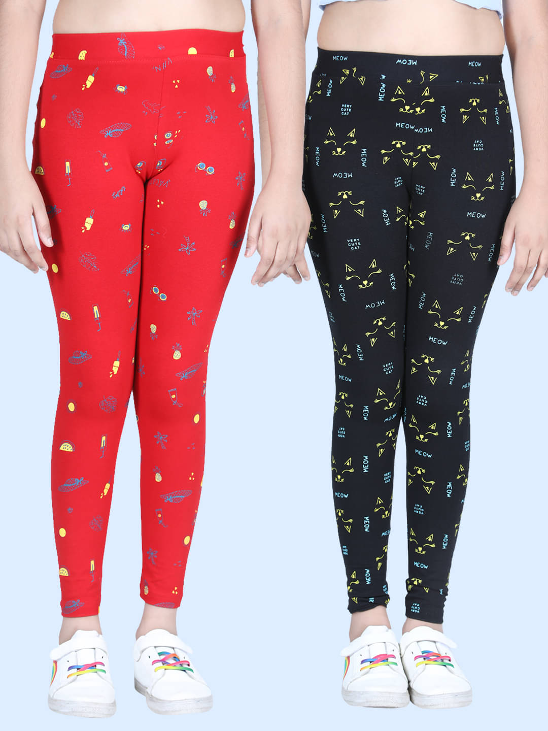     			StyleStone Pack of 2 Girls Lycra Leggings ( Multi )