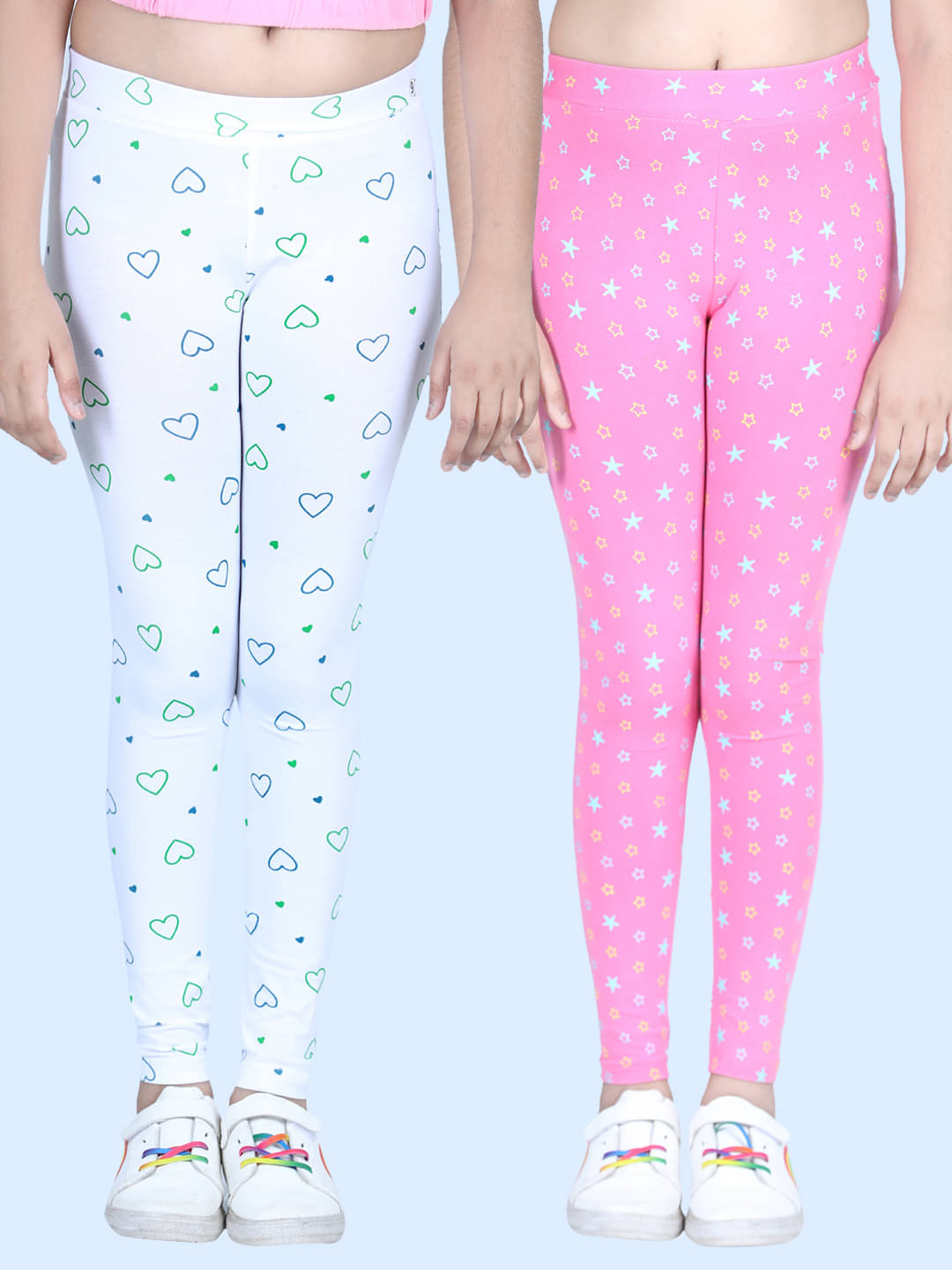     			StyleStone Pack of 2 Girls Lycra Leggings ( Multicolor )