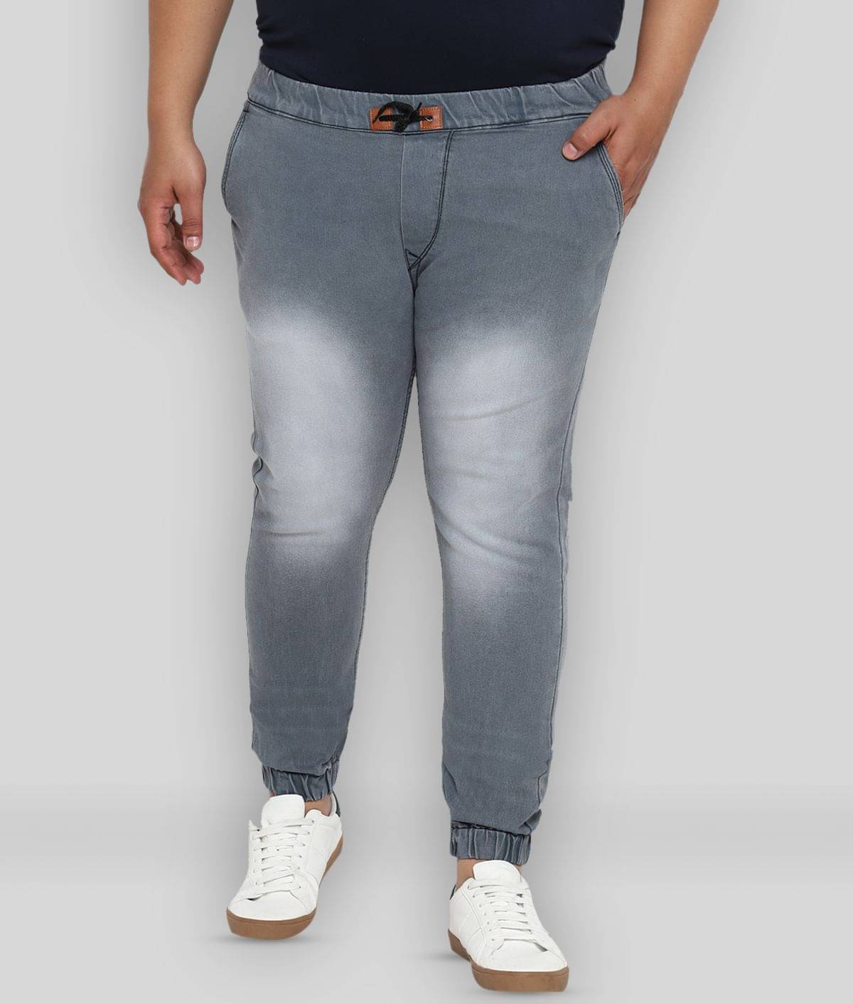 Urbano Plus - Grey Cotton Blend Regular Fit Men's Jeans ( Pack of 1 ) Urbano Plus - Grey Cotton Blend Regular Fit Men's Jeans ( Pack of 1 )