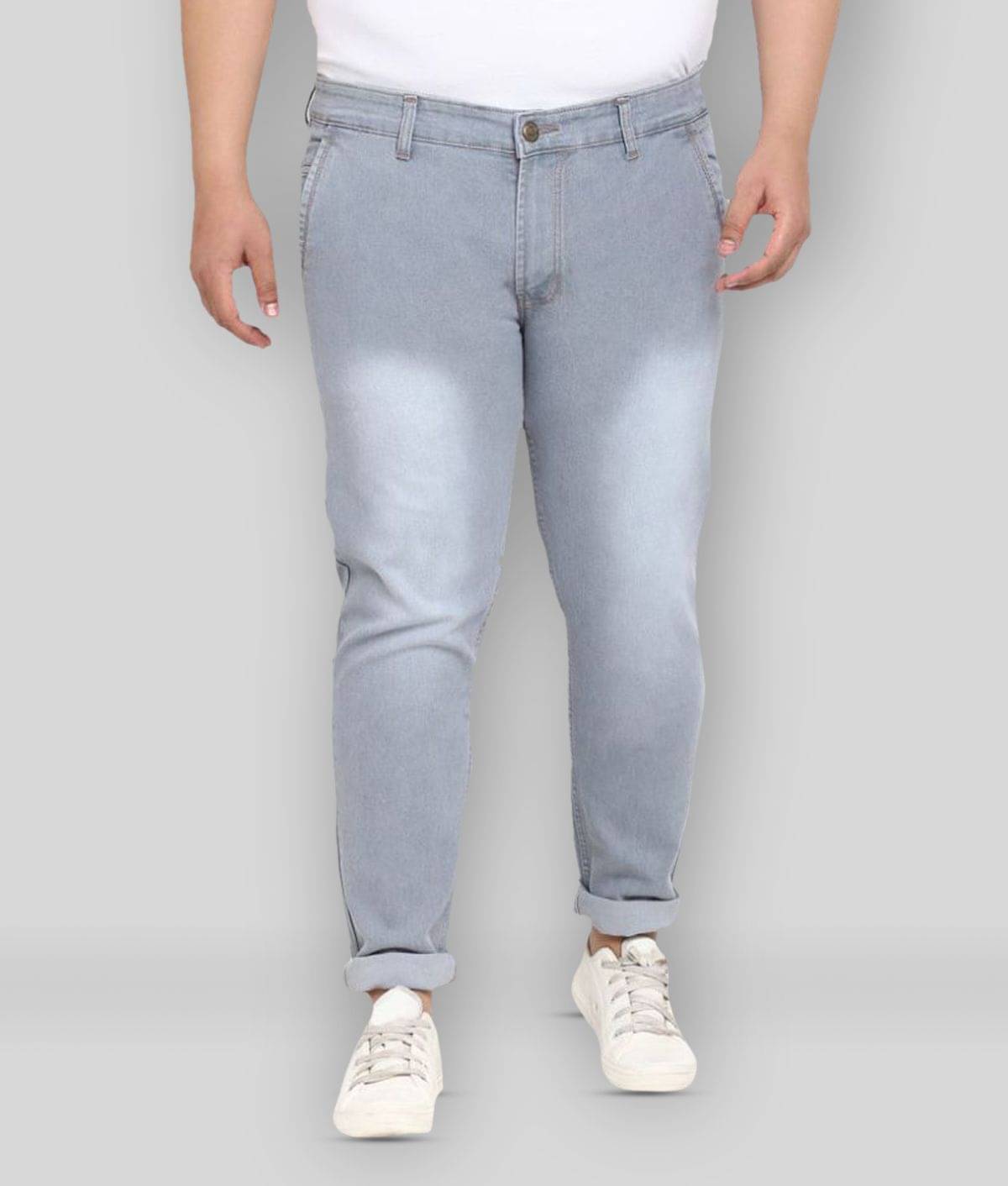 Urbano Plus - Grey Cotton Blend Regular Fit Men's Jeans ( Pack of 1 ) Urbano Plus - Grey Cotton Blend Regular Fit Men's Jeans ( Pack of 1 )