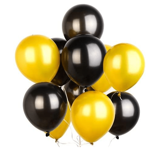     			Vibrant Colous Combo 50 Balloons - Black & Golden Balloons Combo