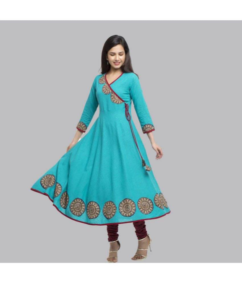 Yash Gallery - Multicolor Cotton Women's Angrakha Kurti ( Pack of 1 )     			Yash Gallery - Multicolor Cotton Women's Angrakha Kurti ( Pack of 1 )