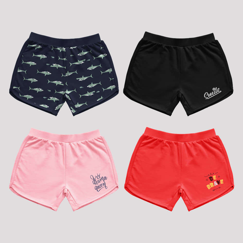 Ariel Pack of 1 Girls Cotton ( Multi ) - Shorts | Buy online on ZillyBuy