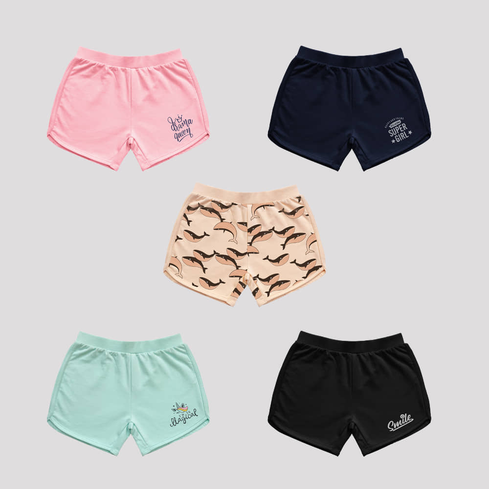 Ariel Pack of 1 Girls Cotton ( Multi ) - Shorts | Buy online on ZillyBuy