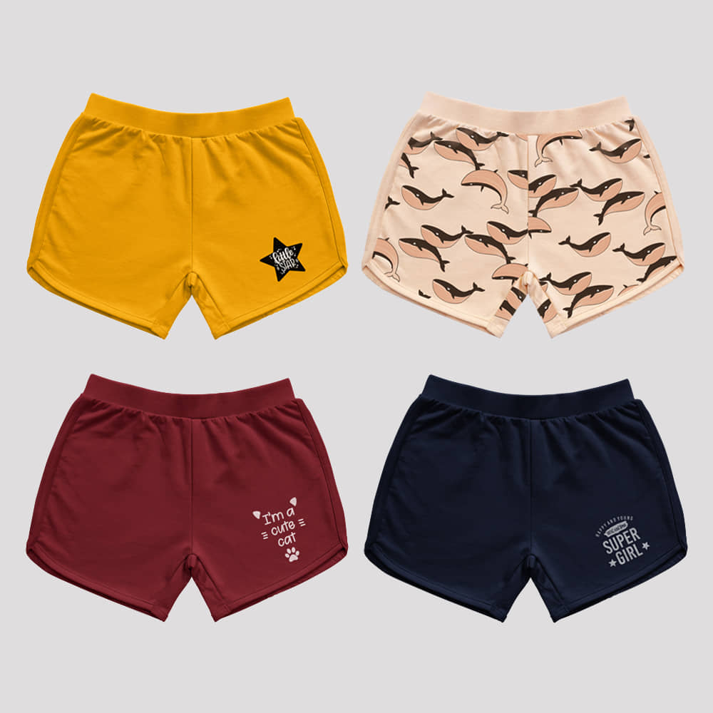 Ariel Pack of 1 Girls Cotton ( Multi ) - Shorts | Buy online on ZillyBuy