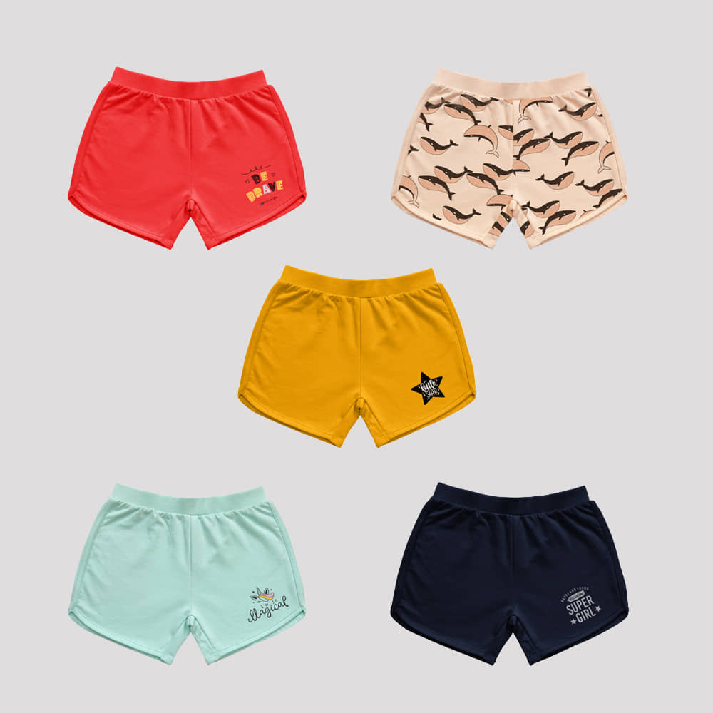 Ariel Pack of 1 Girls Cotton ( Multi ) - Shorts | Buy online on ZillyBuy